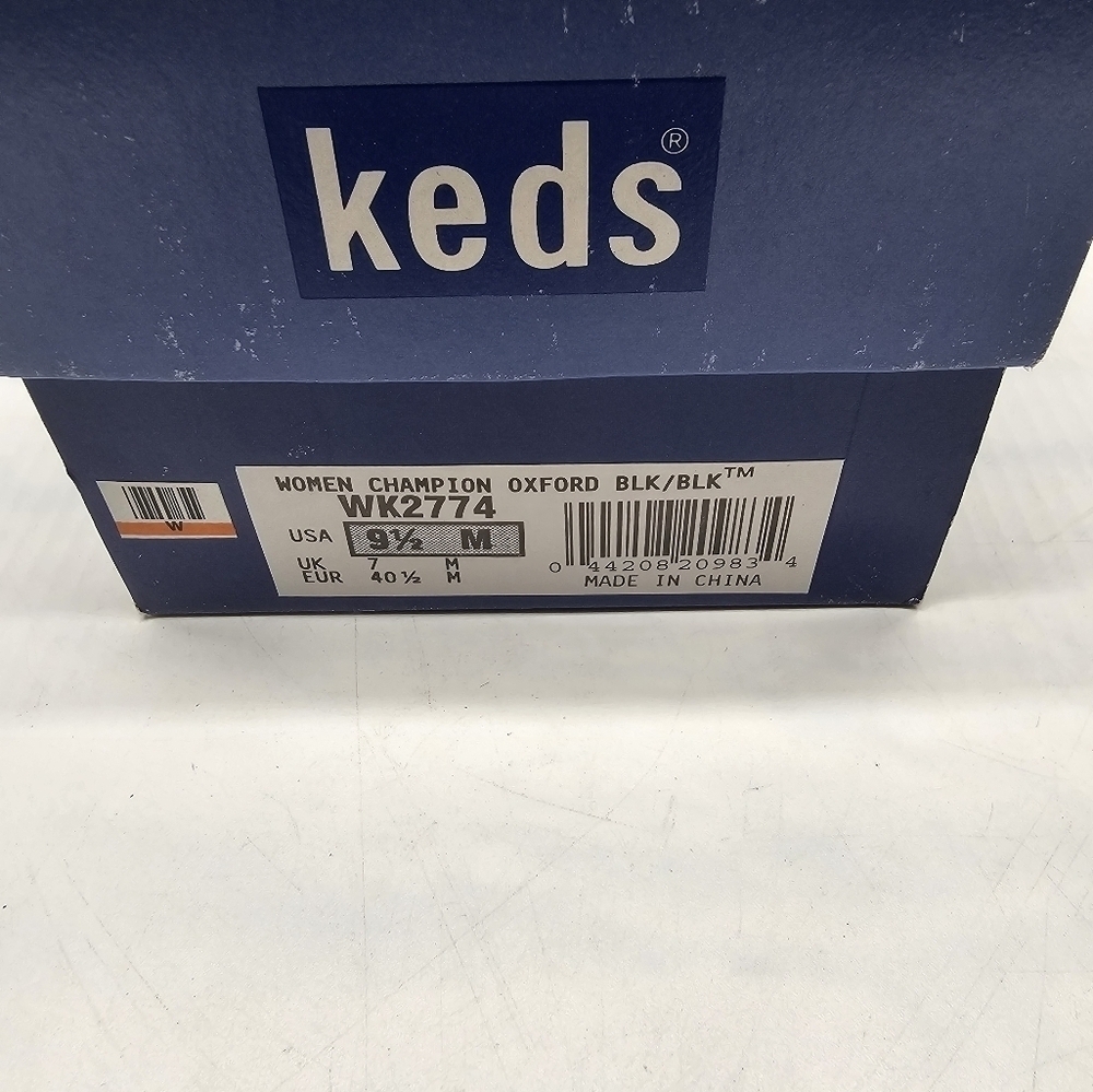 Keds Fundamentals Sneakers Black Canvas Flats Womens 9.5 Comfort Arch WK-2774M - Picture 9 of 9